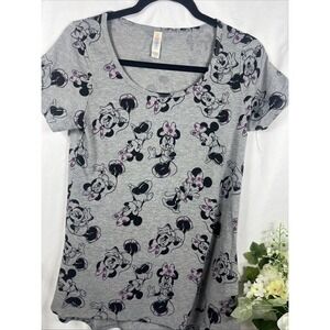 LULAROE~Irma gray DISNEY MINNIE‎ MOUSE tunic shirt top~women's size Xxs